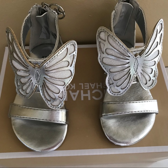 Michael Kors Toddler silver butterfly sandals - Picture 2 of 8